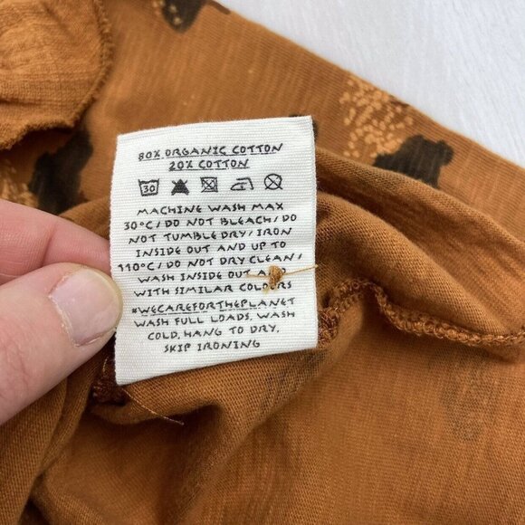 NWOT* Play Up Portugal Organic Cotton Ruffle Top in Warm Brown (9m) - Picture 9 of 10